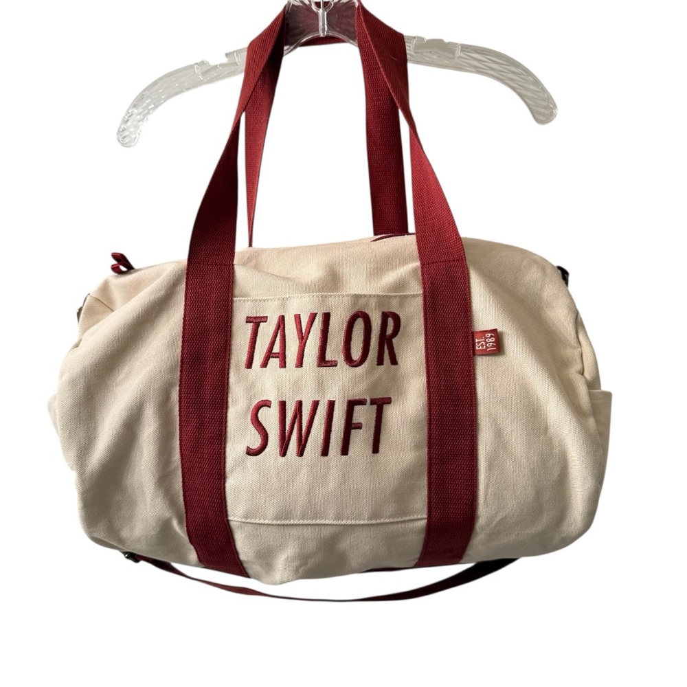 Taylor Swift RED Embroidered Duffle Bag Shoulder Strap NWOT